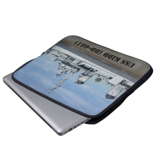 USS KIDD DD 661 Laptop-Sieb Laptopschutzhülle (Vorne Knopf)