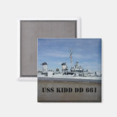USS KIDD DD 661 Magnete Magnet (Vorderseite/Rückseite)
