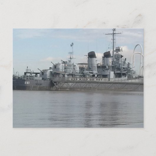 USS KIDD DD 661 Postcard Postkarte (Vorderseite)
