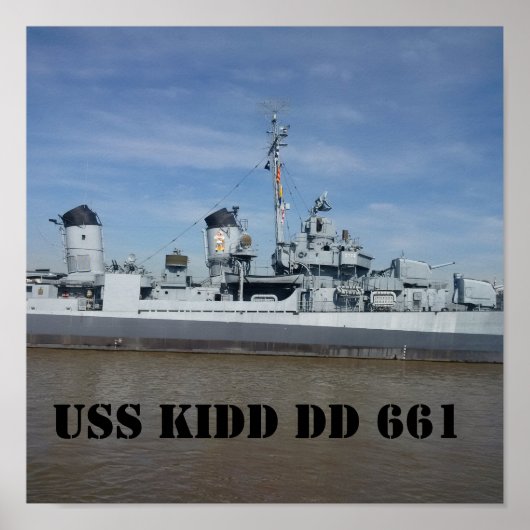 USS KIDD DD 661 Poster (Vorne)