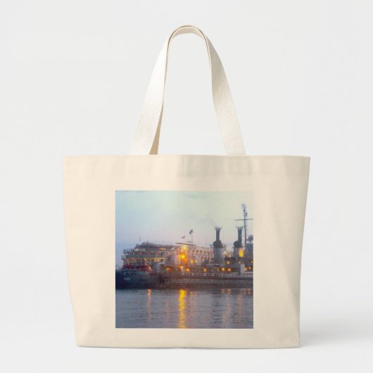 USS KIDD DD 661 Tote Bag Jumbo Stoffbeutel (Vorne)