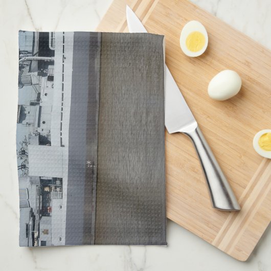 USS Kidd Kitchtuch Geschirrtuch (Viertel Falte)