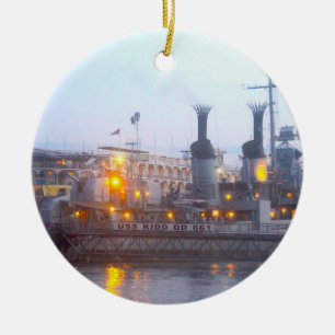 USS KIDD-Ornament Keramik Ornament