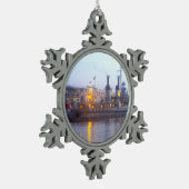 USS KIDD SCHNEEFLOCKEN Zinn-Ornament (Links)