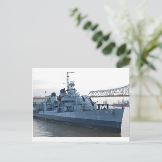 USS Kidd Ship Postkarte (Stehend Vorderseite)