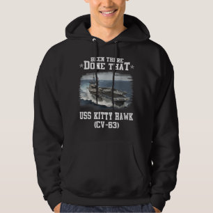 USS Kitty Hawk CV-63 Aircraft Carrier Veteran Fath Hoodie