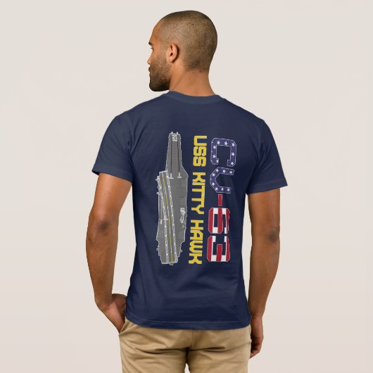 USS KITTY HAWK CV-63 T - Shirt (Schwarz voll)