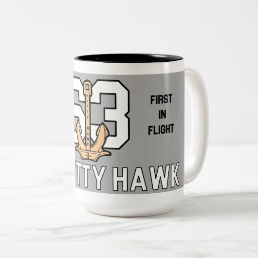 USS KITTY HAWK TASSE ERSTE (VorderseiteRechts)