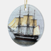 USS-Konstitution an der vollen Maske Keramikornament (Links)