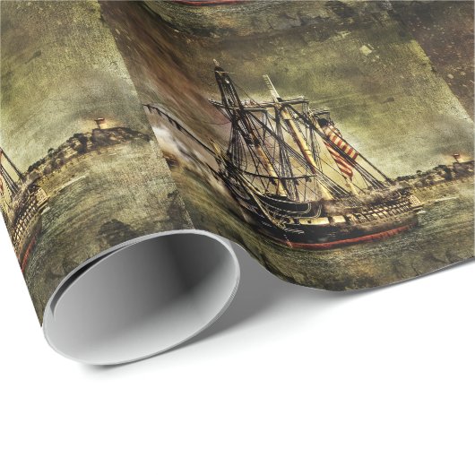 USS-Konstitution Geschenkpapier (Rolleneckpunkt)