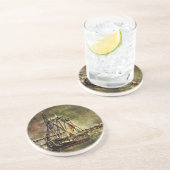 USS-Konstitution Sandstein Untersetzer (Seite)