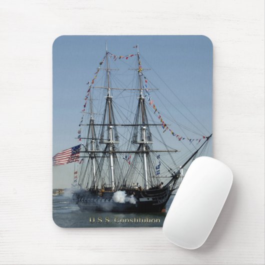 USS-Konstitutions-Zündungs-Kanonen Mousepad (Mit Mouse)