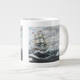 USS-Konstitutionsköpfe für MAJESTÄT Fregatte Jumbo-Tasse