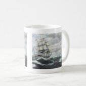 USS-Konstitutionsköpfe für MAJESTÄT Fregatte Kaffeetasse (VorderseiteRechts)