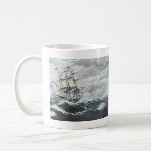 USS-Konstitutionsköpfe für MAJESTÄT Fregatte Kaffeetasse (Links)