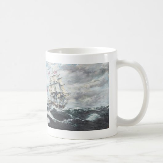 USS-Konstitutionsköpfe für MAJESTÄT Fregatte Kaffeetasse (Rechts)