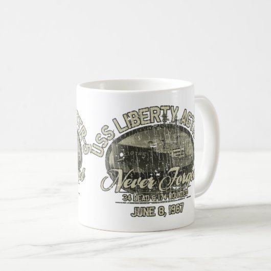 USS Liberty AGTR-5 1967 Kaffeetasse (VorderseiteRechts)