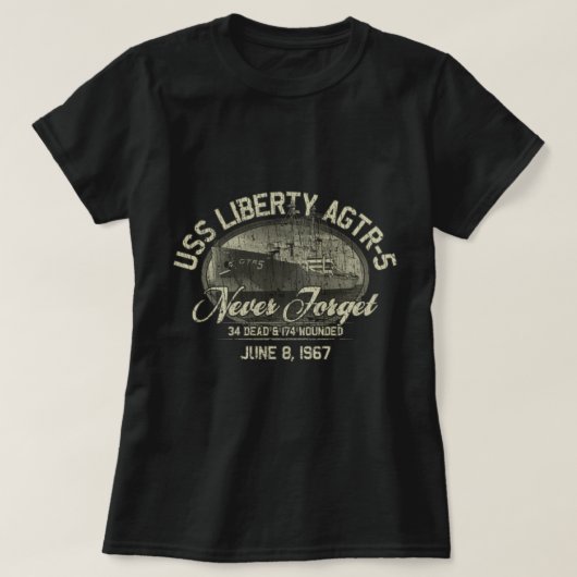 USS Liberty AGTR-5 1967 T-Shirt (Design vorne)