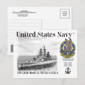 USS LITTLE ROCK CL-92/CG-4/CLG-4 Postkarte (Vorne/Hinten)