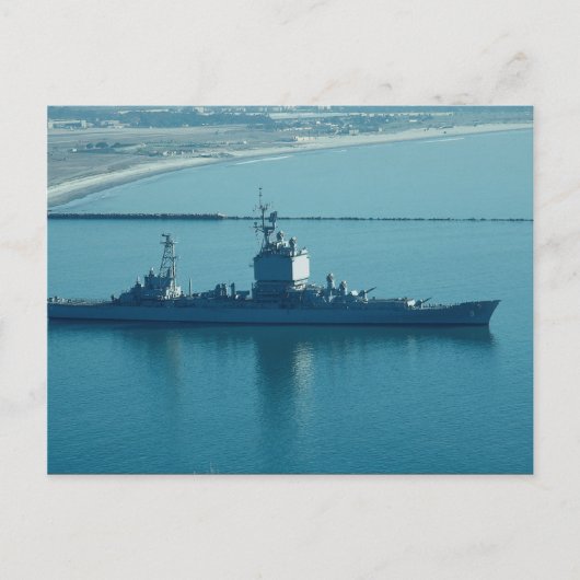 USS Long Beach", CGN-9 nuklear powered cruiser, le Postkarte (Vorderseite)