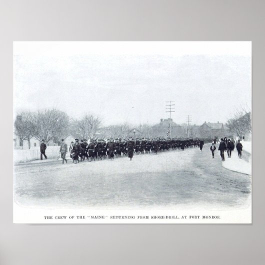 USS Maine auf der Shore Drill Poster (Vorne)