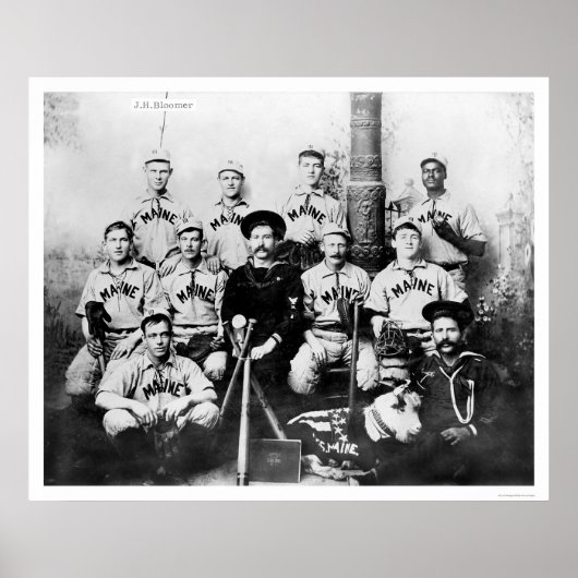 USS Maine Baseball Team 1898 Poster (Vorne)