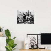 USS Maine Baseball Team in Havanna Cuba Fotograp Poster (Heimbüro)