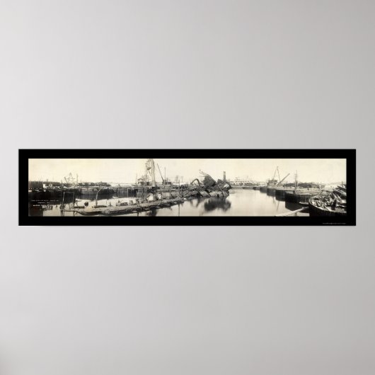 USS Maine Destruction Foto 1911 Poster (Vorne)