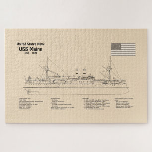 USS Maine - Schiffsplänen SD Puzzle