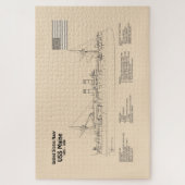 USS Maine - Schiffsplänen SD Puzzle (Vertikal)