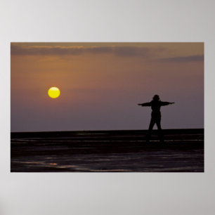 USS Marine-Crewsignalisieren auf Flugzeugträger Poster