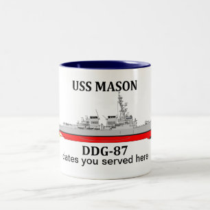 USS Mason, DDG-87, Termine für die individuelle Be Zweifarbige Tasse