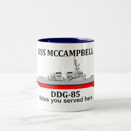 USS McCampbell, DDG-85, Termine, die individuell a Zweifarbige Tasse