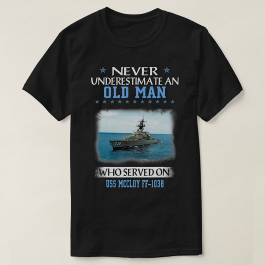 USS McCloy FF1038 Veterans Day Gift T-Shirt (Design vorne)