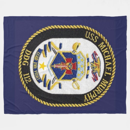 USS MICHAEL MURPHY FLEECE-DECKE FLEECEDECKE (Vorderseite (Horizontal))