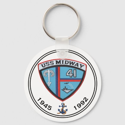 USS MIDWAY CV-41 CARRIER SCHLÜSSELANHÄNGER (Vorderseite)