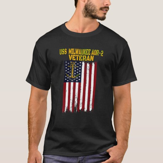 USS Milwaukee AOR 2 Auffüllen des Oilschiffs Veter T-Shirt (Vorderseite)