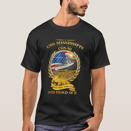 USS Mississippi CGN 40 1978 1997 T-Shirt (Vorderseite)