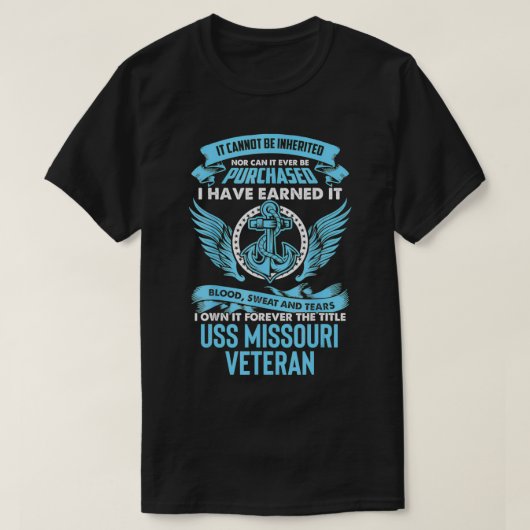USS Missouri BB63 Battleship  T-Shirt (Design vorne)