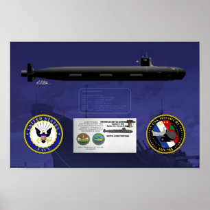 USS Missouri Christening Print Poster