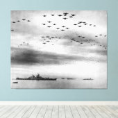 USS Missouri Flyover Übergabe Japans Leinwanddruck (Insitu (Holzboden))