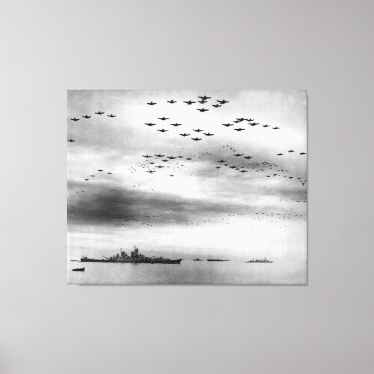 USS Missouri Flyover Übergabe Japans Leinwanddruck (Vorderseite)