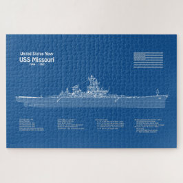 USS Missouri - Pläne für Schiffskonzepte ABD Puzzle