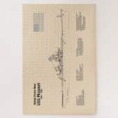 USS Missouri - Schiffs-Blueprint-Pläne SD Puzzle (Vertikal)