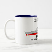 USS Momsen, DDG-92, kundenspezifische Daten Zweifarbige Tasse (Links)
