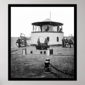 USS Monitor Catskill in Charleston Harbor, SC 1865 Poster (Vorne)