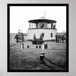 USS Monitor Catskill in Charleston Harbor, SC 1865 Poster