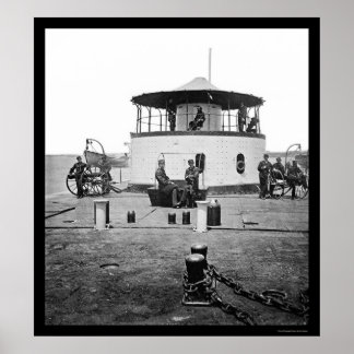 USS Monitor Catskill in Charleston Harbor, SC 1865 Poster