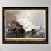 USS Monitor mit der CSS Virginia - 1862 Poster (Vorne)