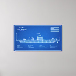 USS Monitor - Pläne für Schiffskonzepte ABD Leinwanddruck